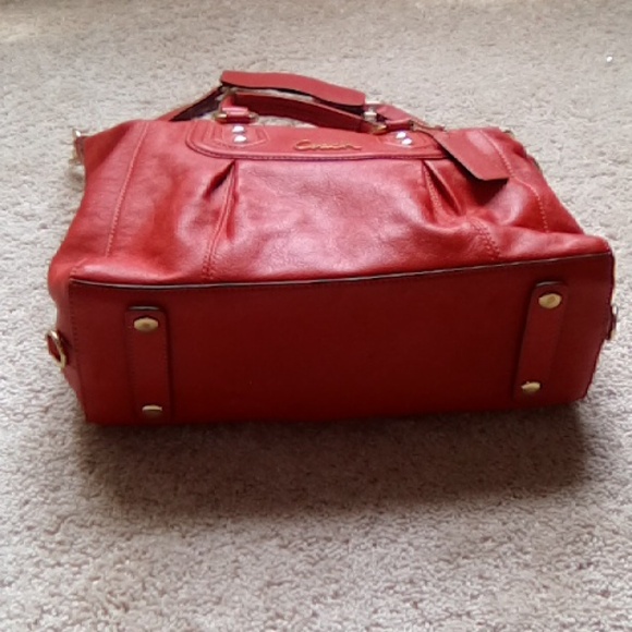 COACH Ashley F19247 Orange Leather Purse - Picture 8 of 15